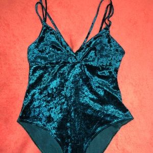 Velvet body suit from Forever 21